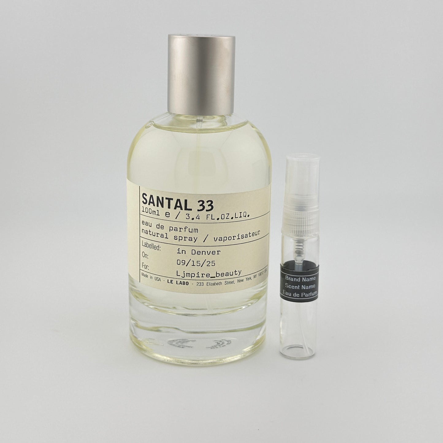 LE LABO Santal 33 Perfume Sample – Your Choice of Size