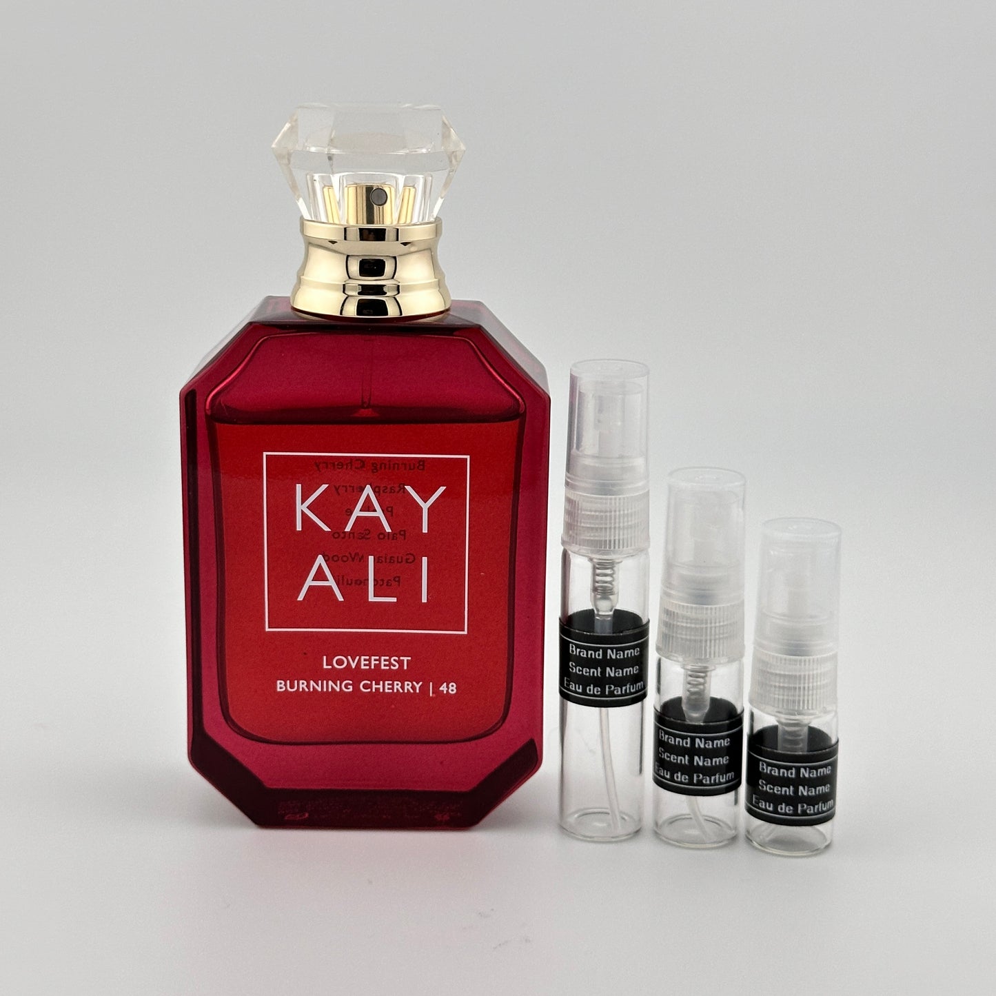 KAYALI Lovefest Burning Cherry | 48 Eau de Parfum Sample – Your Choice of Size