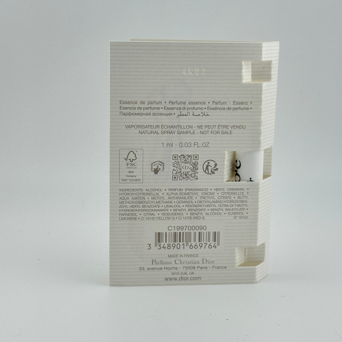 DIOR - J'adore L'Or Essence de Parfum (1.2 mL Manufacturer Sample)