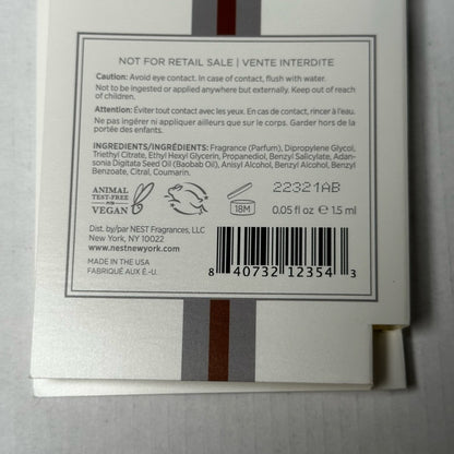 NEST FRAGRANCES - Balinese Coconut Perfume Oil (1.5 mL Manufacturer Sample)