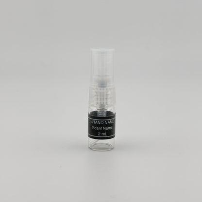 2mL perfume sample spray atomizer with label