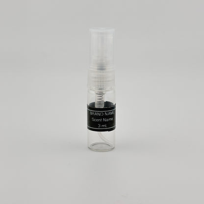 3mL perfume sample spray atomizer with label