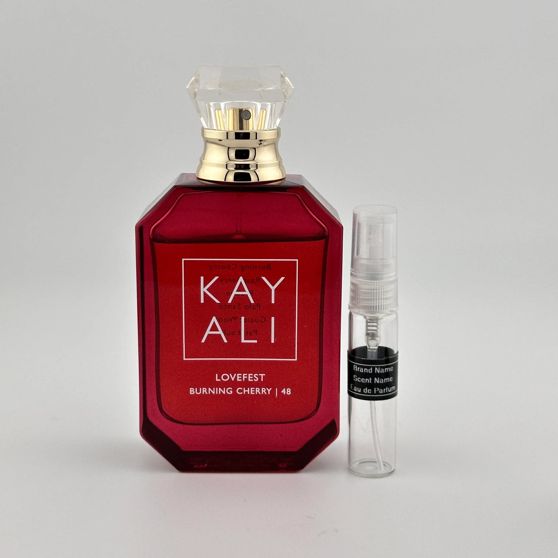 KAYALI Lovefest Burning Cherry | 48 Eau de Parfum Sample – Your Choice of Size - Signature Scent Shop – Perfume & Cologne Samples | Luxury Decants