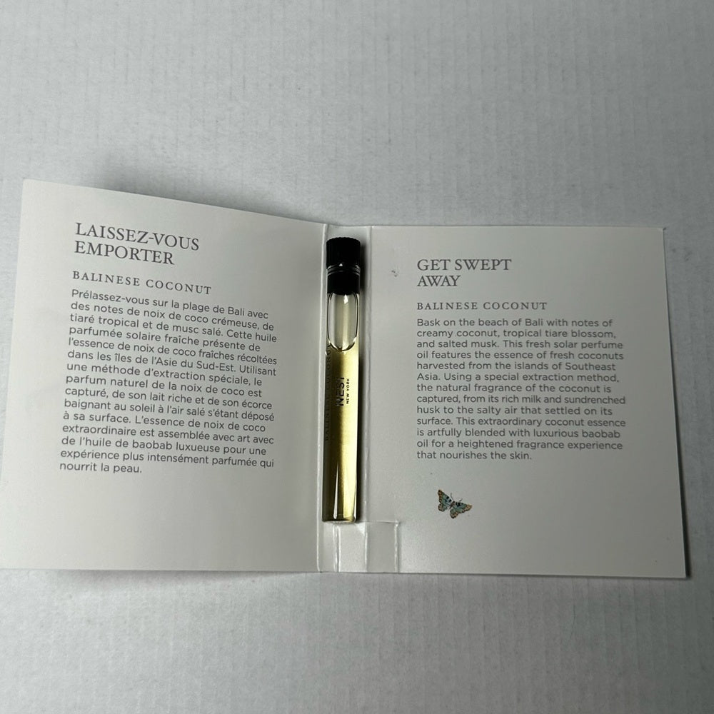 NEST FRAGRANCES - Balinese Coconut Perfume Oil (1.5 mL Manufacturer Sample)