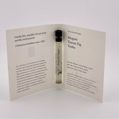 MAISON LOUIS MARIE - No 13 Nouvelle Vague Perfume Oil (1.5 mL Manufacturer Sample)
