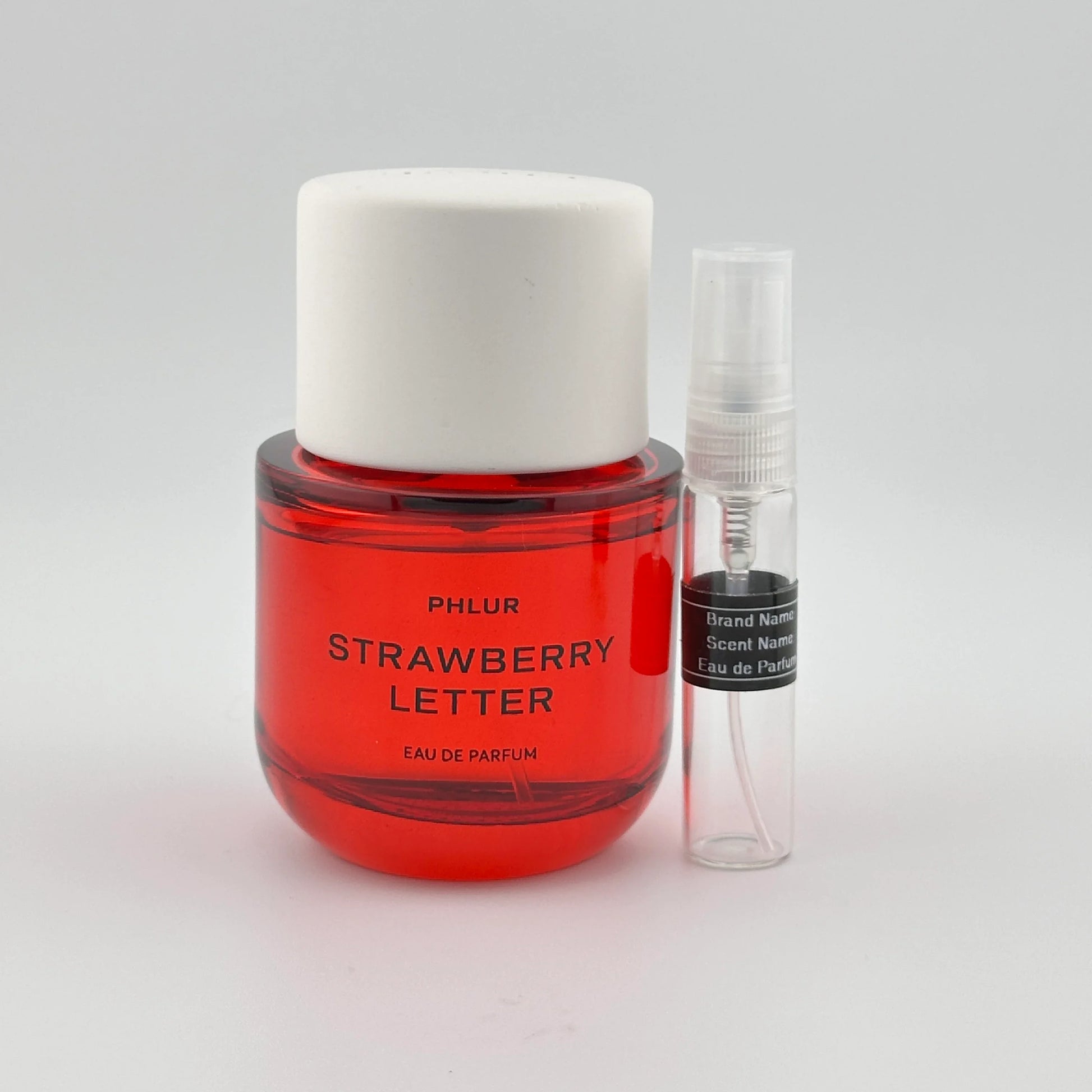 PHLUR Strawberry Letter Eau de Parfum Sample – Your Choice of Size - Signature Scent Shop – Perfume & Cologne Samples | Luxury Decants