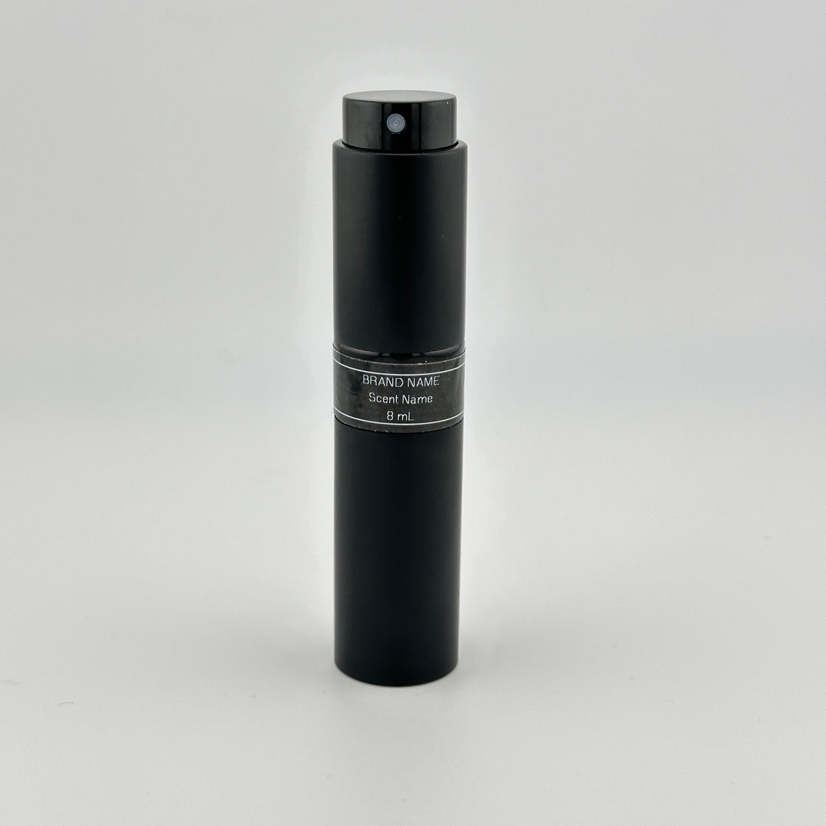 8 mL perfume sample spray atomizer with label
