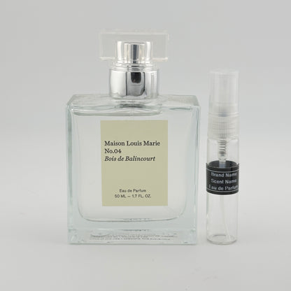 MAISON LOUIS MARIE No.04 Bois de Balincourt Eau de Parfum Sample – Your Choice of Size