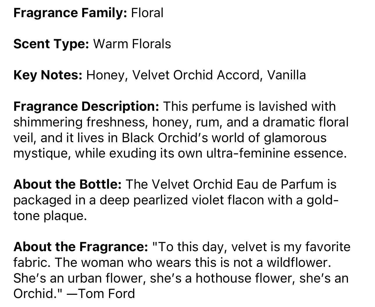 TOM FORD Velvet Orchid EDP Perfume Sample – Your Choice of Size