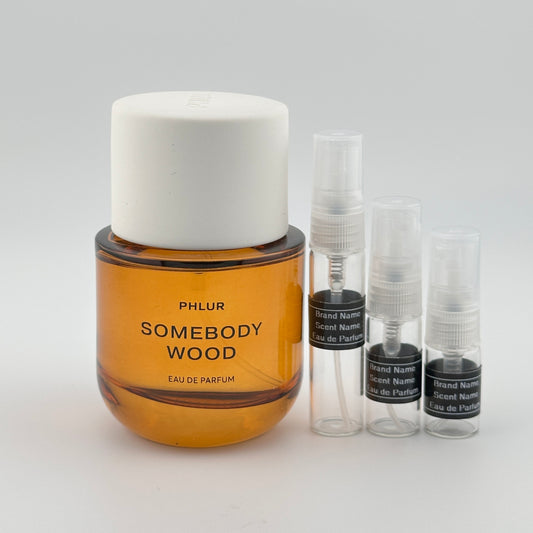 PHLUR Somebody Wood Eau de Parfum Sample – Your Choice of Size