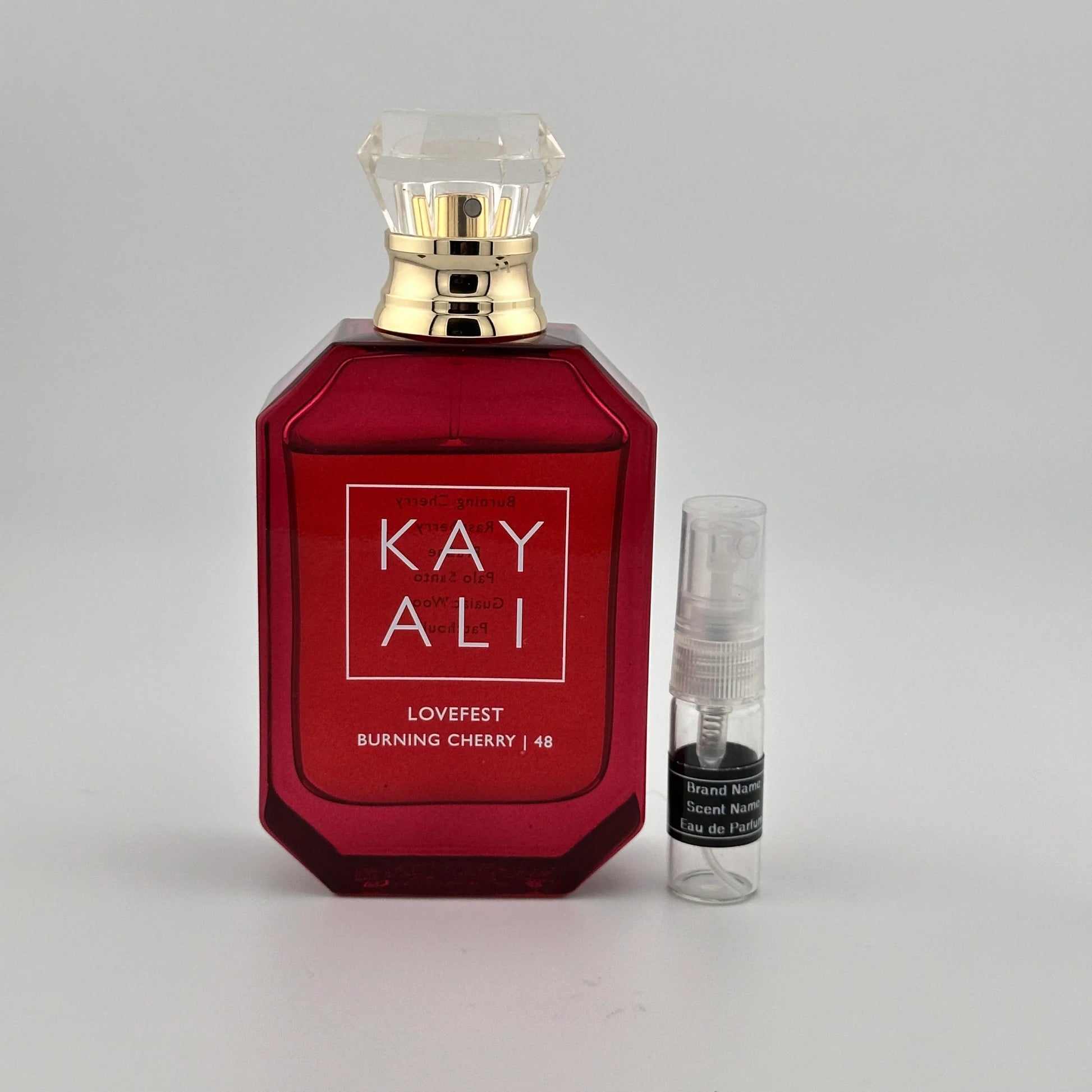 KAYALI Lovefest Burning Cherry | 48 Eau de Parfum Sample – Your Choice of Size - Signature Scent Shop – Perfume & Cologne Samples | Luxury Decants