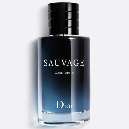 Dior Sauvage perfume bottle on a white background