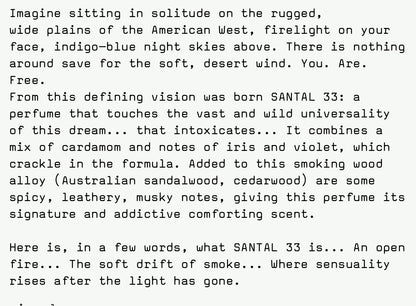 Le Labo - Santal 33 Description 