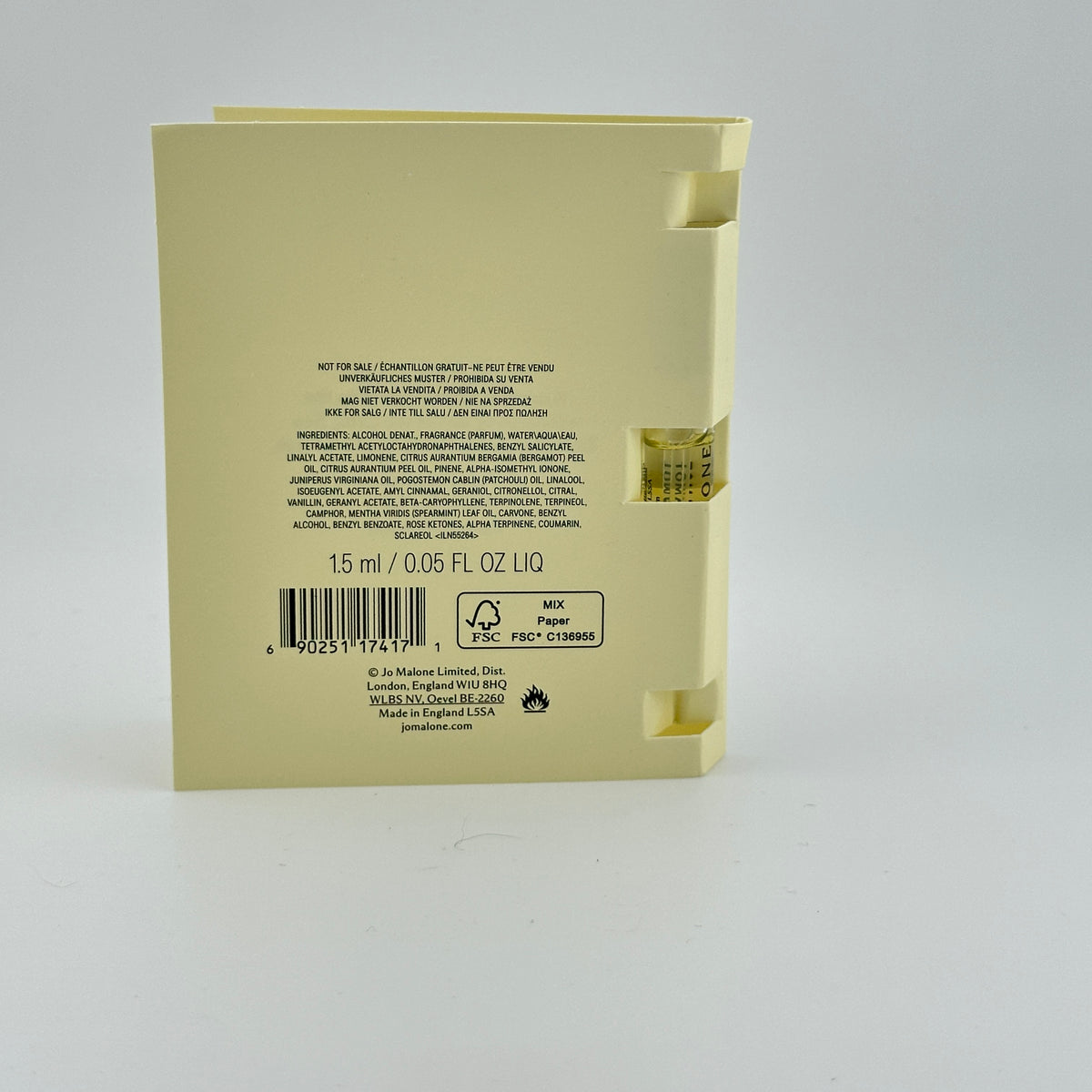 JO MALONE LONDON - Sea Salt & Bergamot Cologne | Manufacturer Sample (1.5 mL)