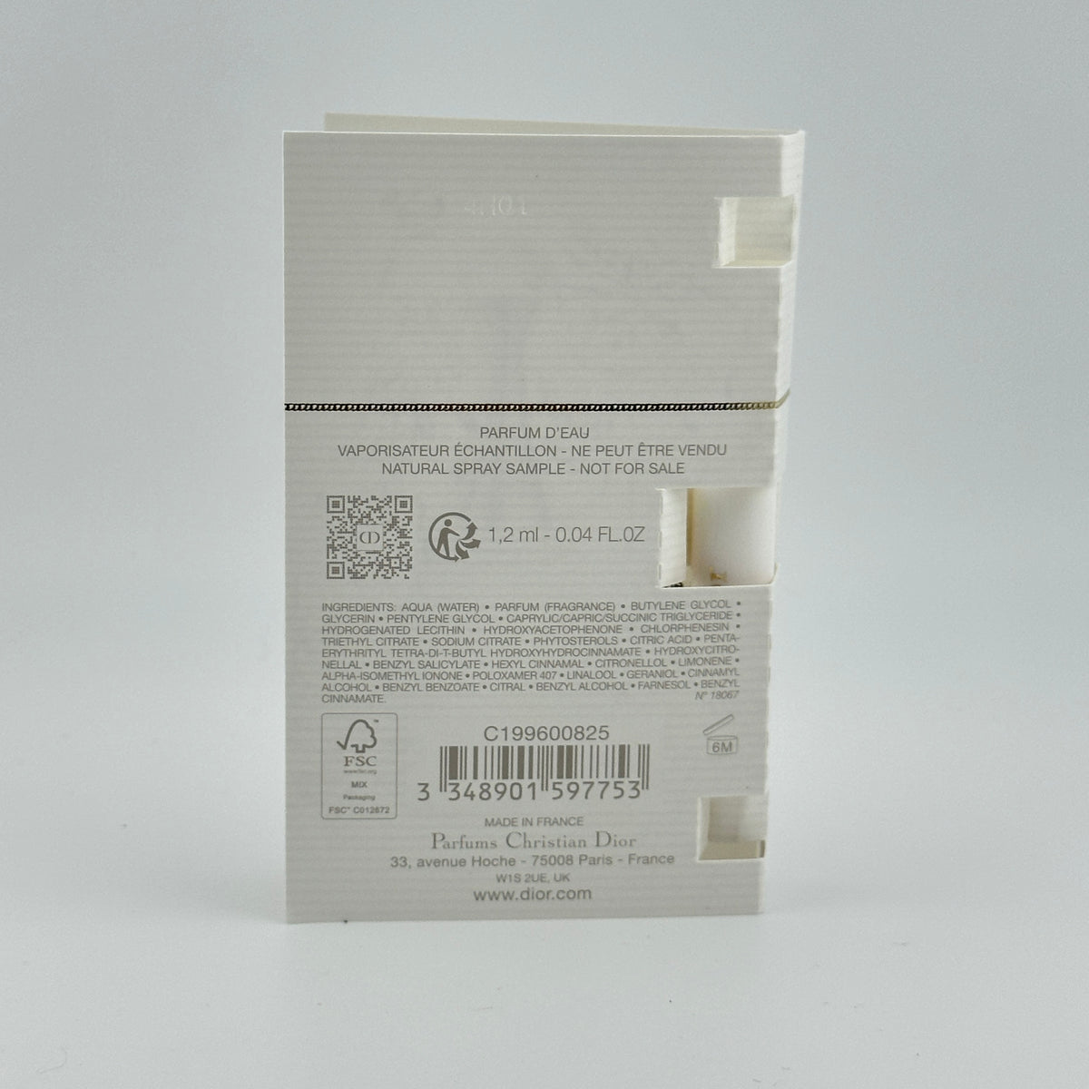 DIOR - J'adore Parfum d'Eau (1.2 mL Manufacturer Sample)