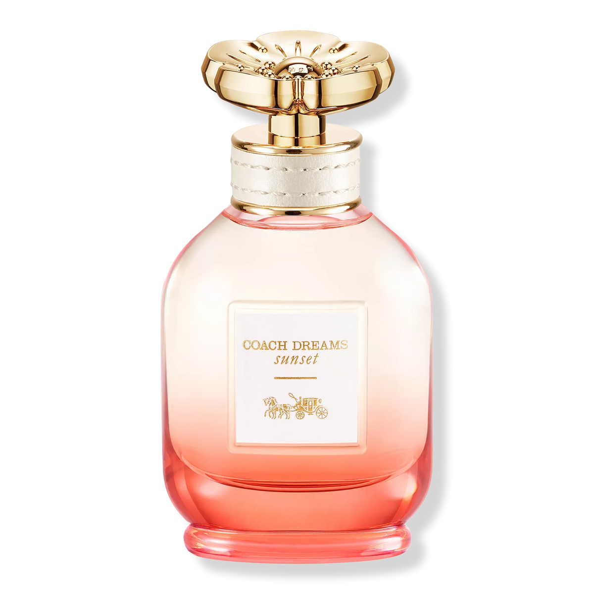 Coach Dreams Sunset EDP perfume bottle, women's floral gourmand fragrance with pear and vanilla
