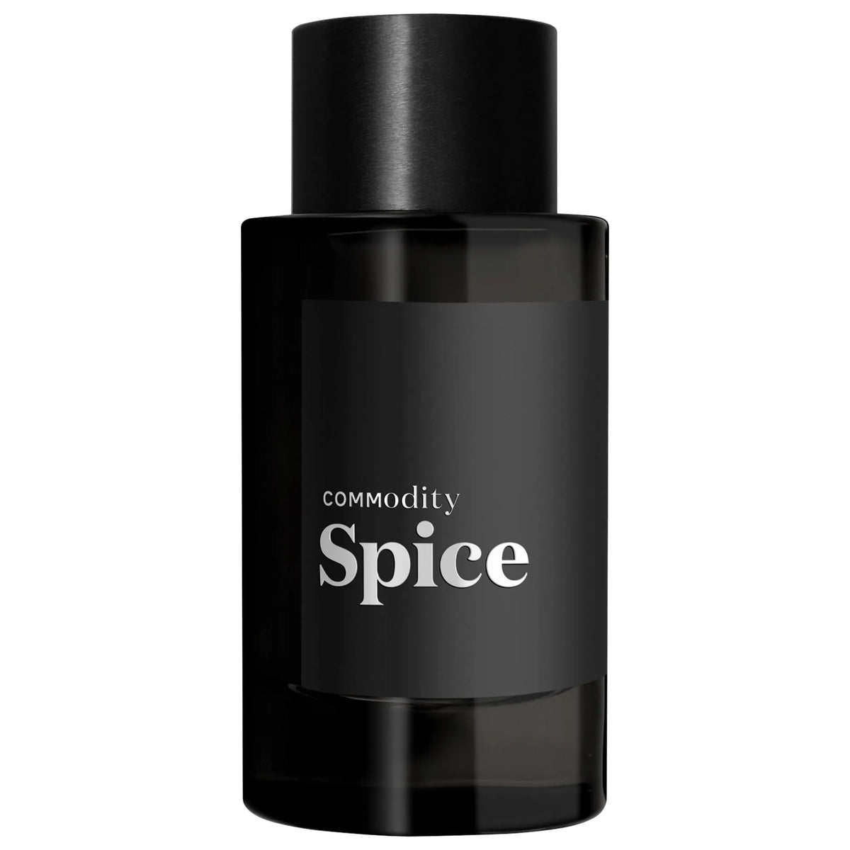 Commodity Spice Expressive EDP perfume bottle, a 2026 unisex spicy gourmand fragrance available as hand-decanted samples at Signature Scent Shop.