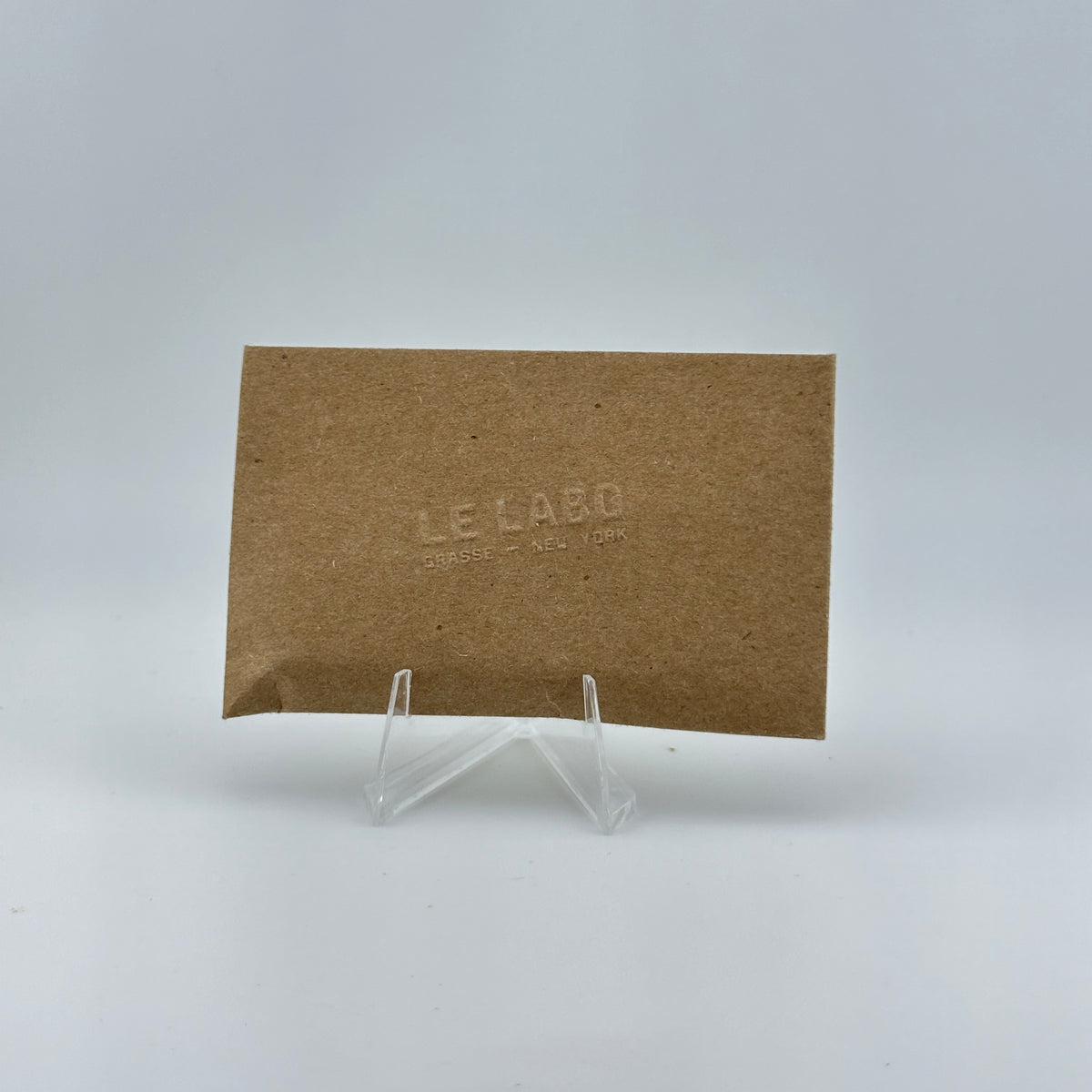 Back of LE LABO Santal 33 EDP 0.75 mL manufacturer sample packaging showing original product labeling.