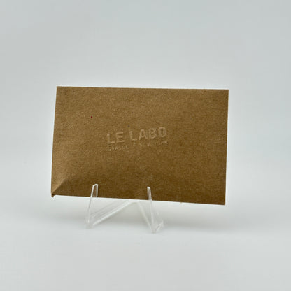 Back of LE LABO Thé Matcha 26 EDP 0.75 mL manufacturer sample showing original product labeling.