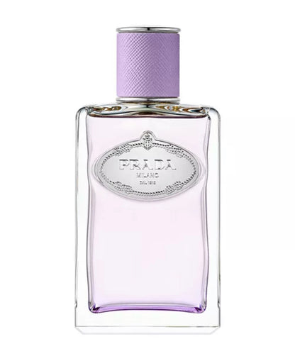 Prada Infusion de Figue EDP perfume bottle with purple cap, unisex woody green fig fragrance