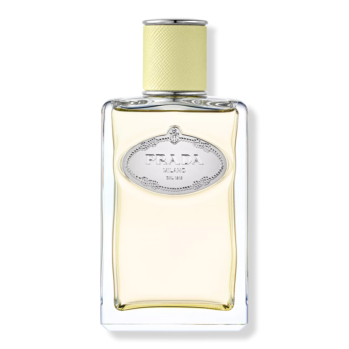 Prada Infusion de Gingembre EDP perfume bottle with yellow cap, unisex citrus woody ginger fragrance