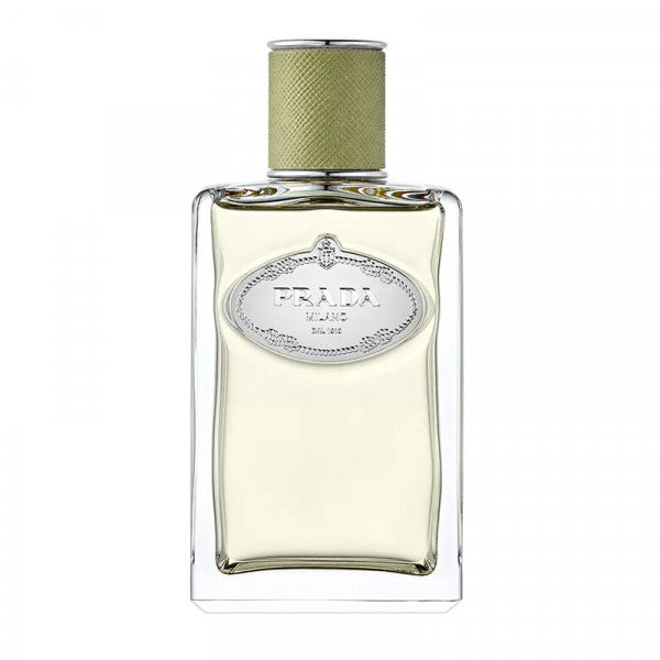 Prada Infusion de Vetiver EDP perfume bottle with green cap, unisex woody aromatic fragrance
