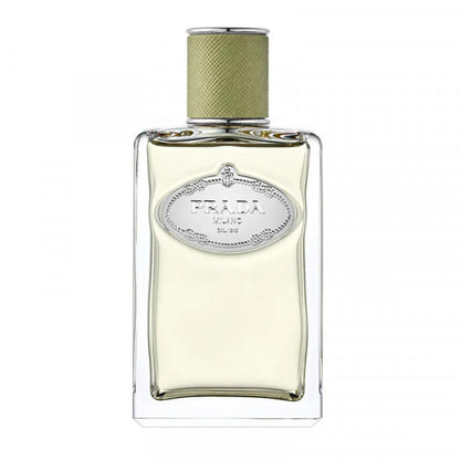 Prada Infusion de Vetiver EDP perfume bottle with green cap, unisex woody aromatic fragrance